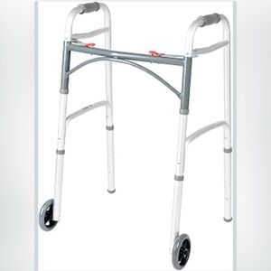 Drive medical Deluxe folding walker two button with 5” Wheels